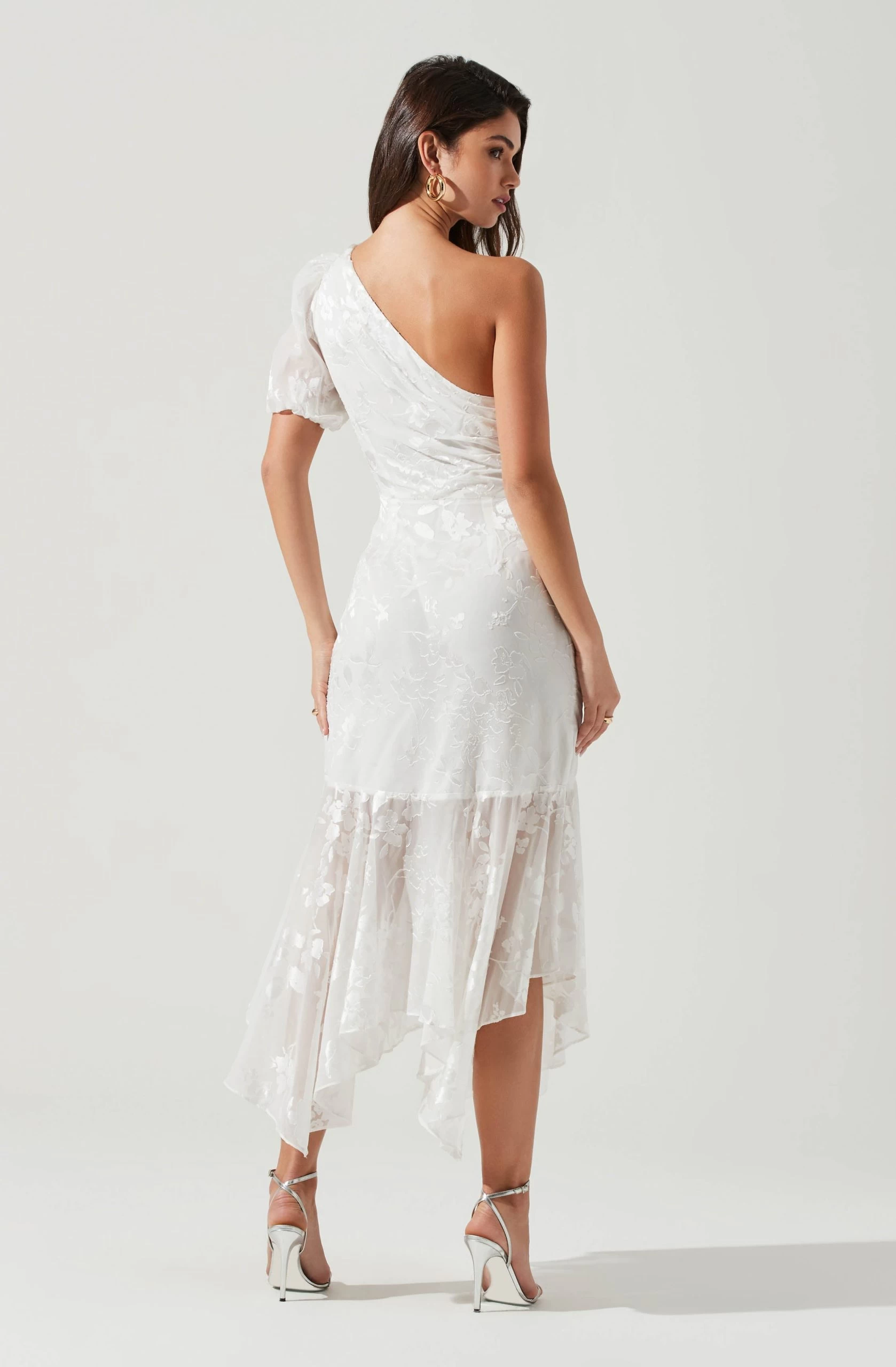 Santorini One Shoulder Floral Midi Dress - Image 6