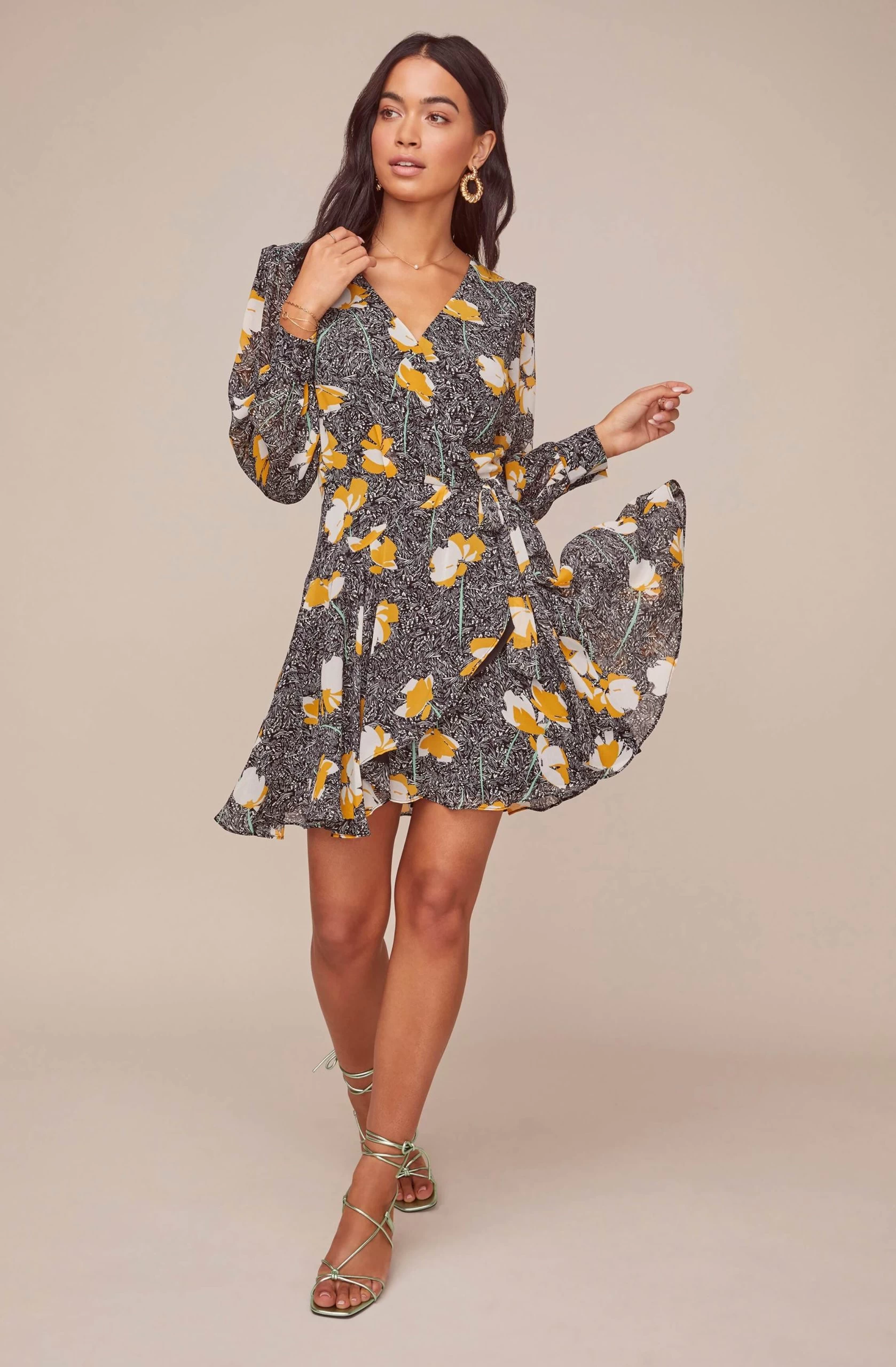 Aja Floral Long Sleeved Dress - Image 3