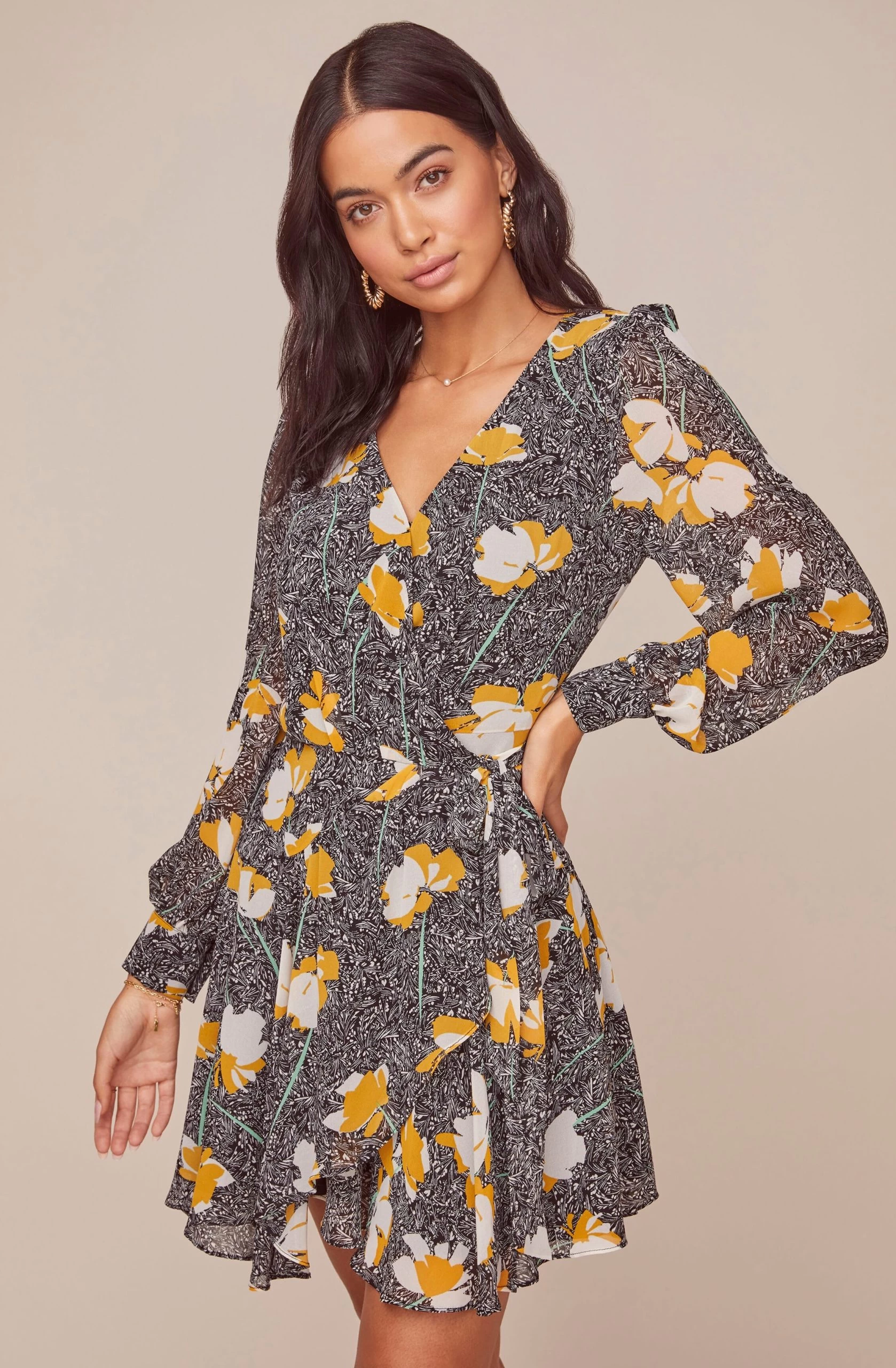 Aja Floral Long Sleeved Dress