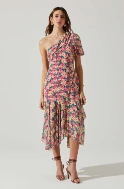 Santorini One Shoulder Midi Dress