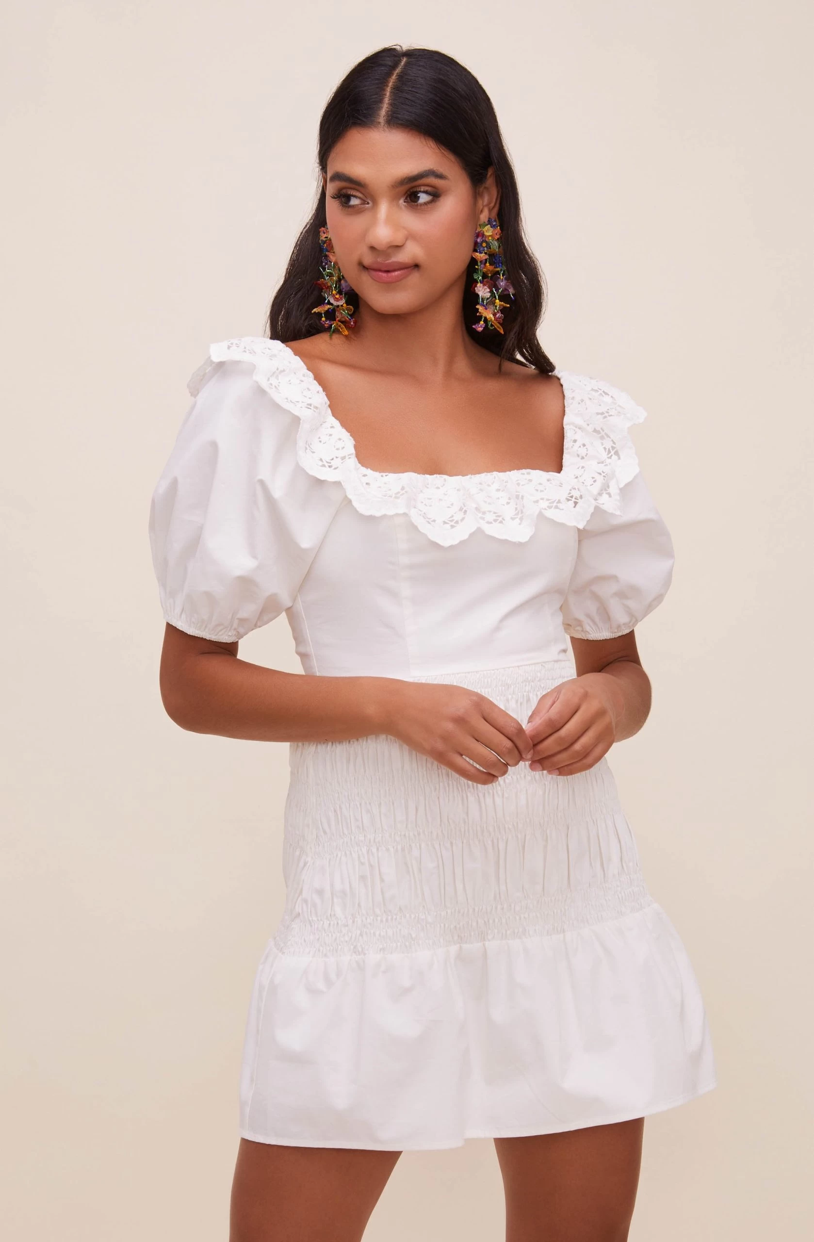 Patina Smocked Puff Sleeve Dress - Image 3