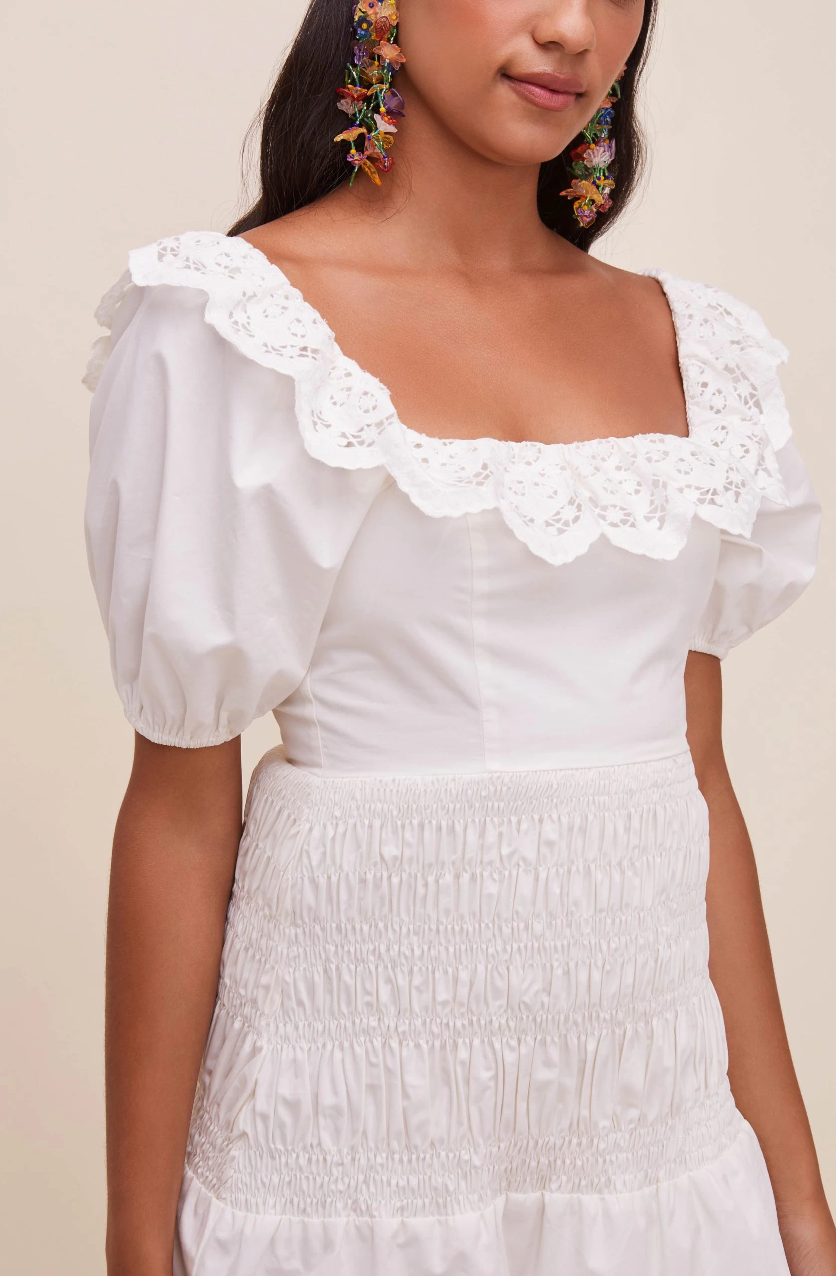 Patina Smocked Puff Sleeve Dress - Image 5