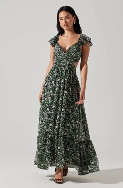 Primrose Floral Strappy Back Maxi Dress