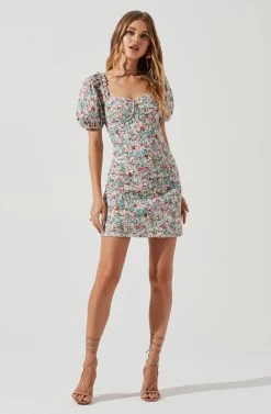Skylar Floral Puff Sleeve Mini Dress