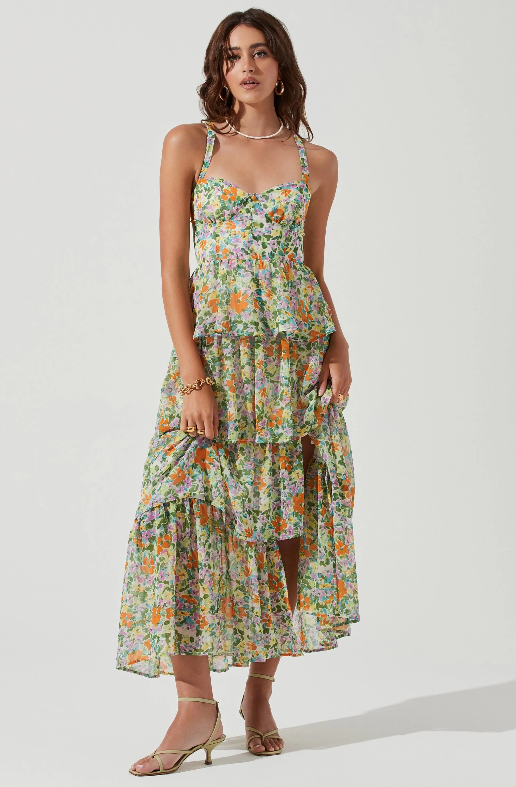 Midsummer Floral Tiered Maxi Dress - Image 13