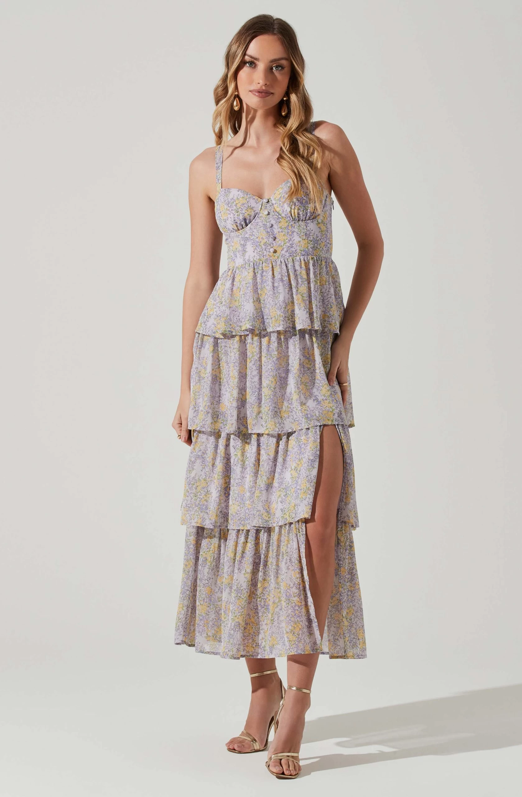 Midsummer Floral Tiered Maxi Dress - Image 9