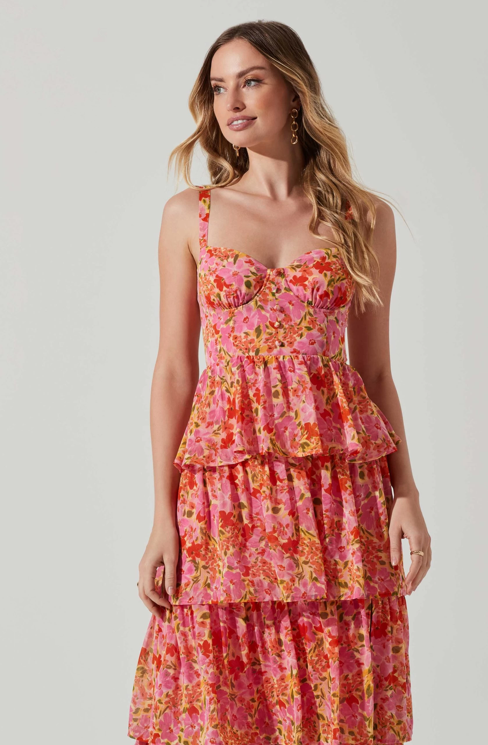 Midsummer Floral Tiered Maxi Dress - Image 4