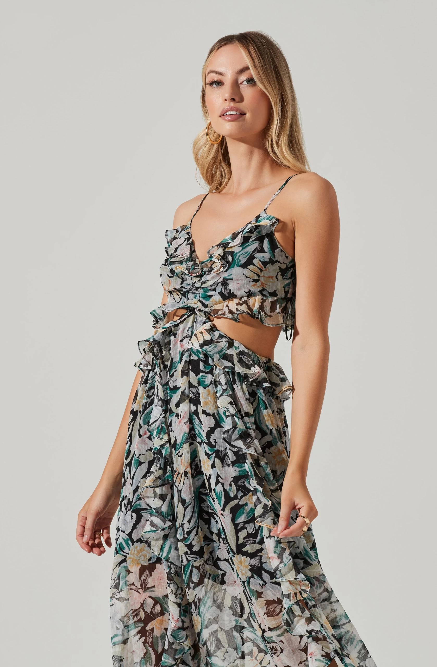 Palace Floral Cutout Ruffle Maxi Dress - Image 2