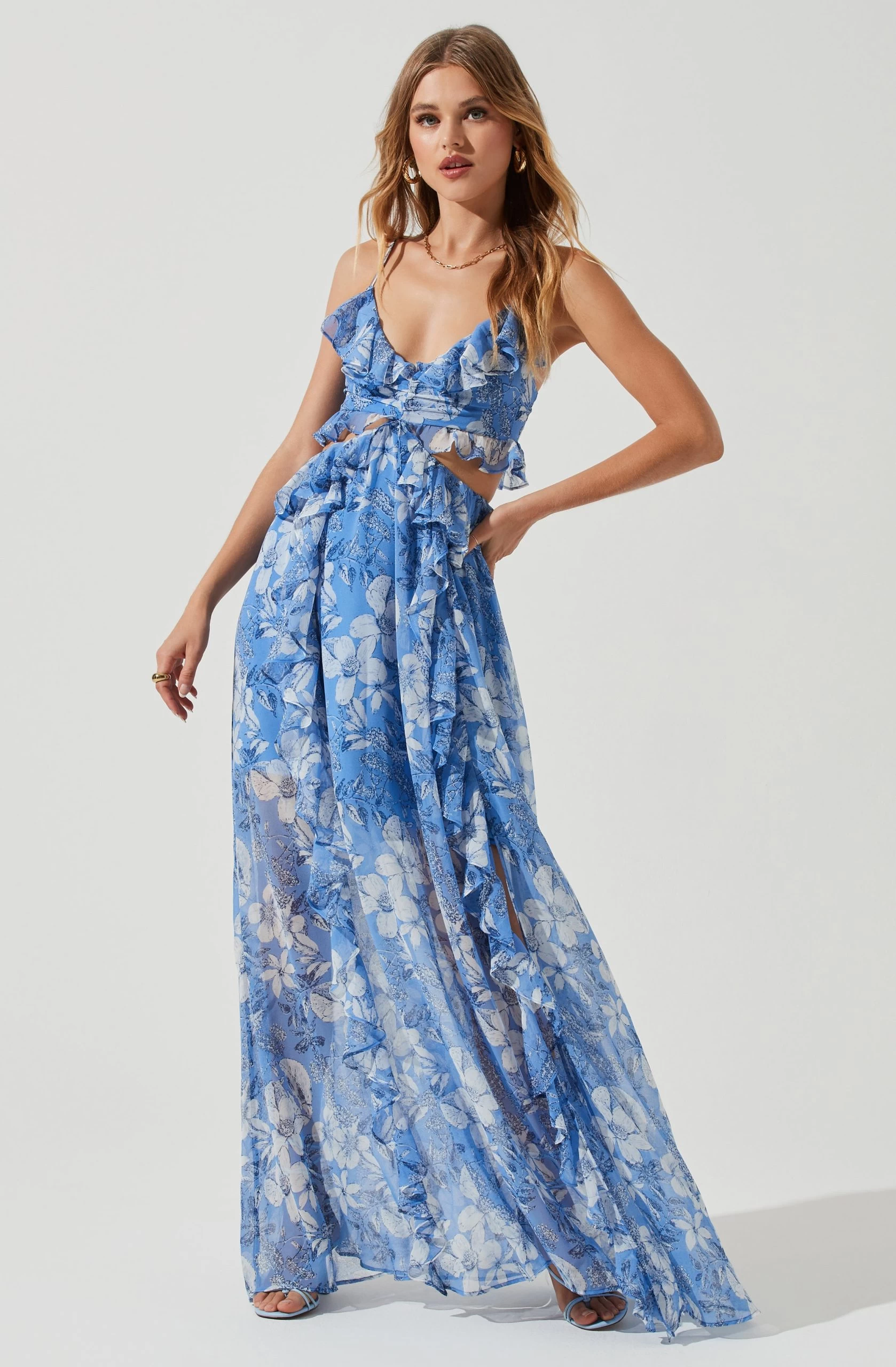 Palace Floral Cutout Ruffle Maxi Dress - Image 7