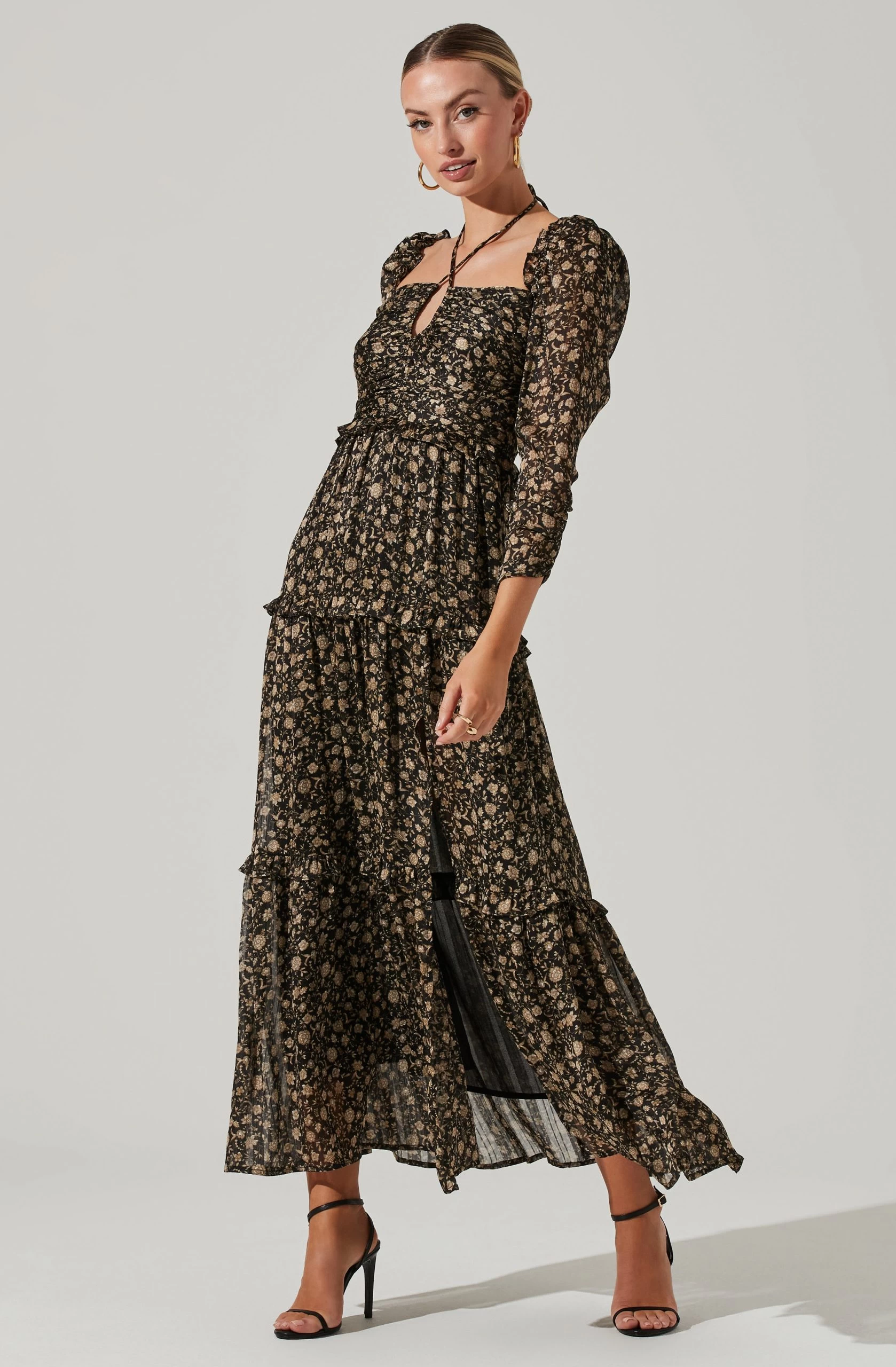 Lovestruck Floral Halter Maxi Dress - Image 4
