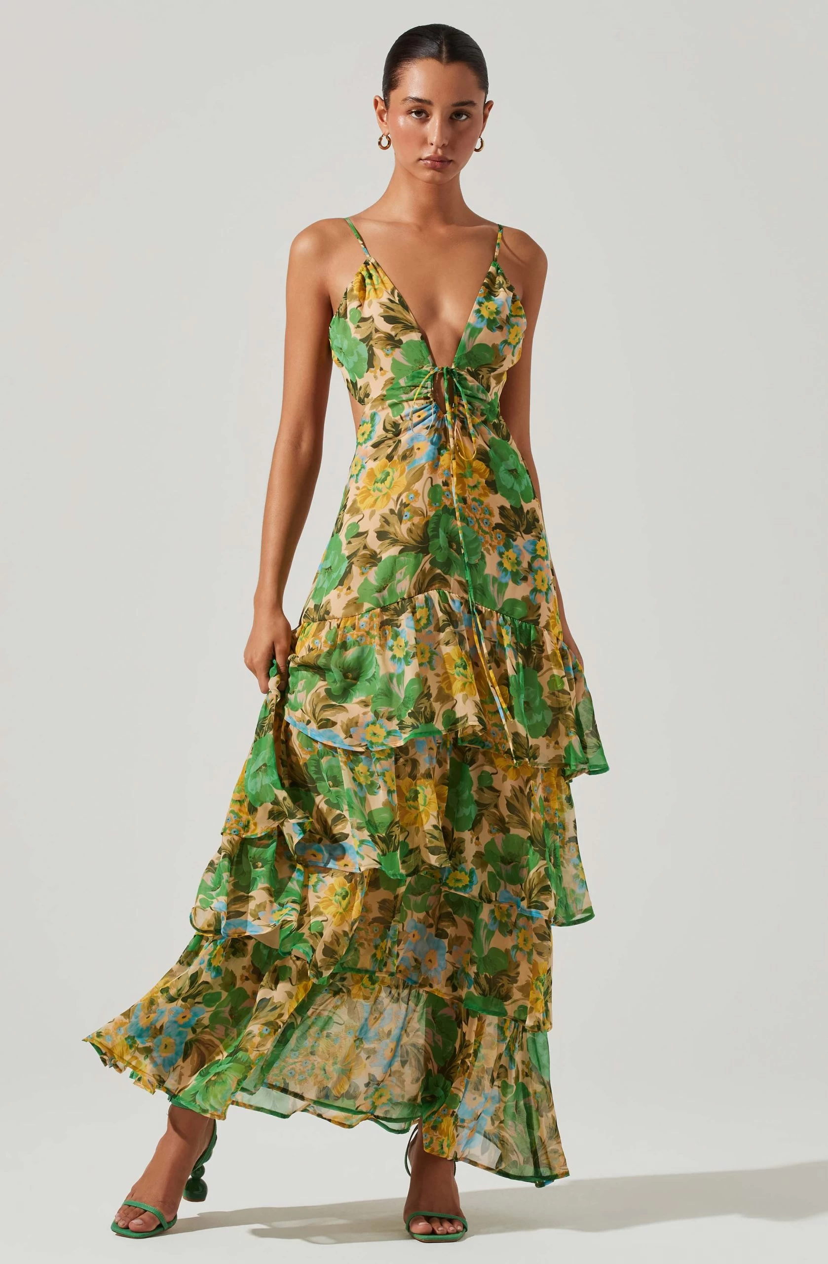 Aneira Floral Tiered Maxi Dress - Image 7