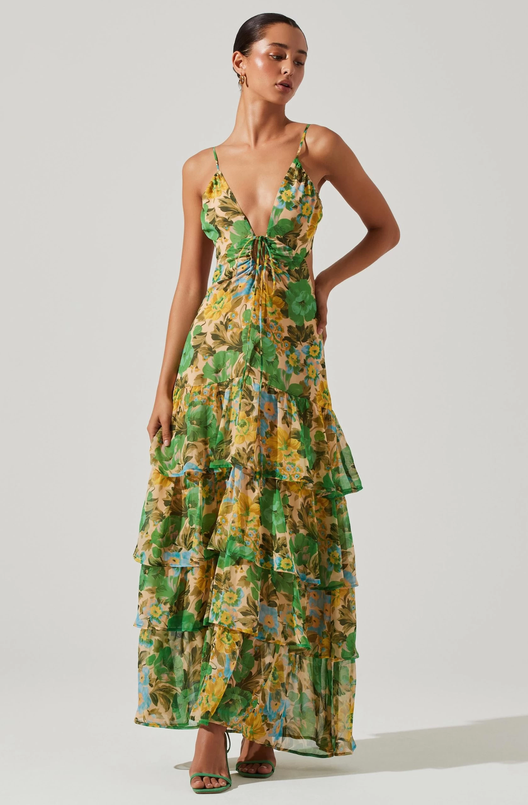 Aneira Floral Tiered Maxi Dress - Image 9