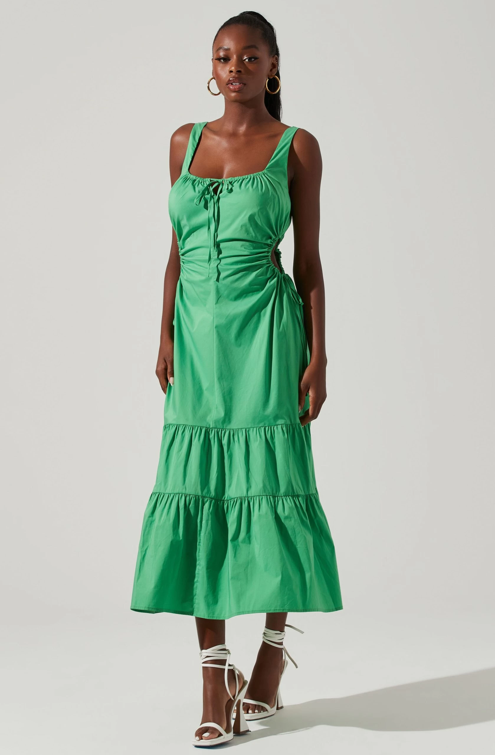 Bridget Side Cutout Tiered Midi Dress - Image 6