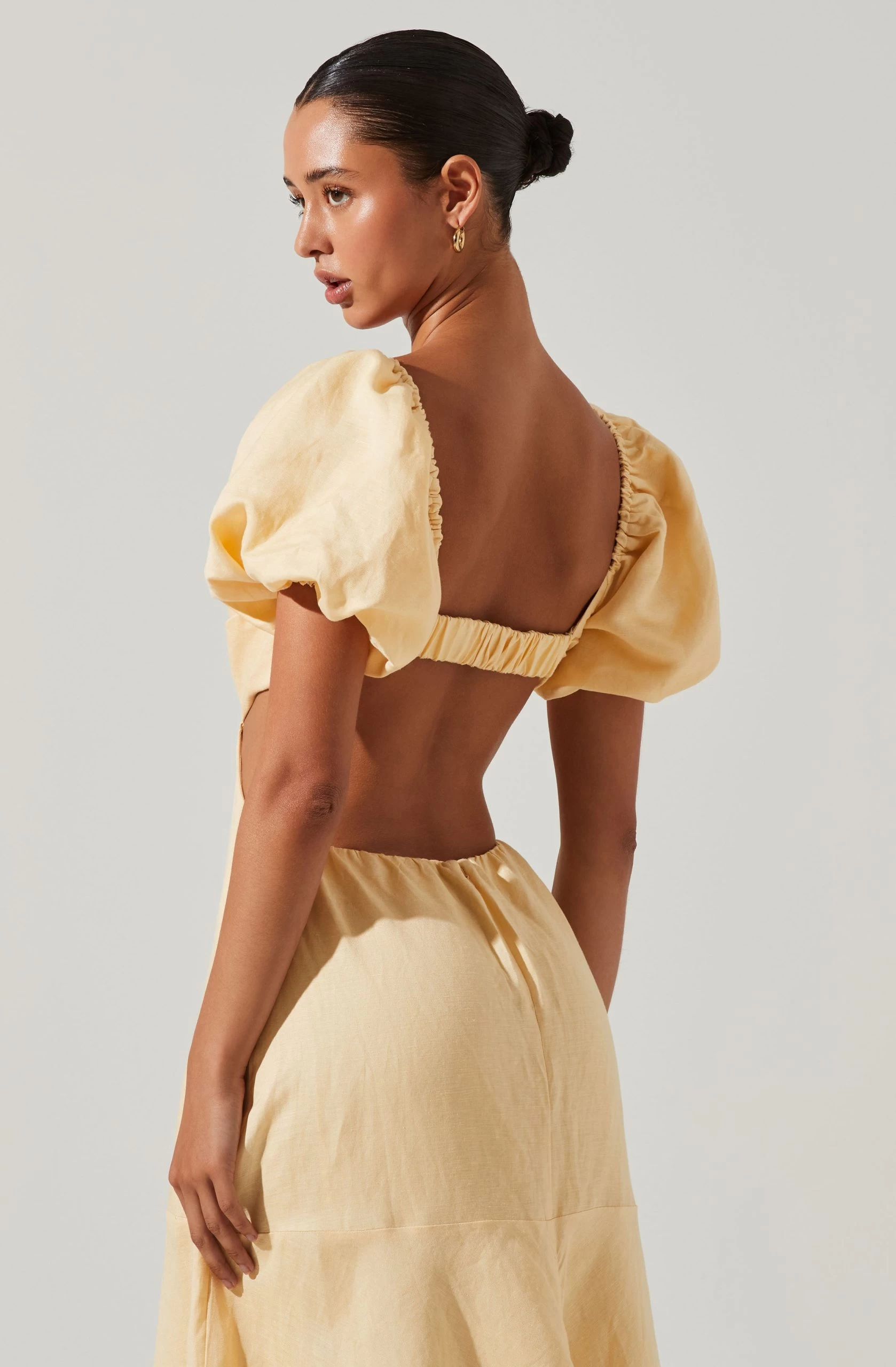 Winley Puff Sleeve Cutout Midi Dress - Image 19