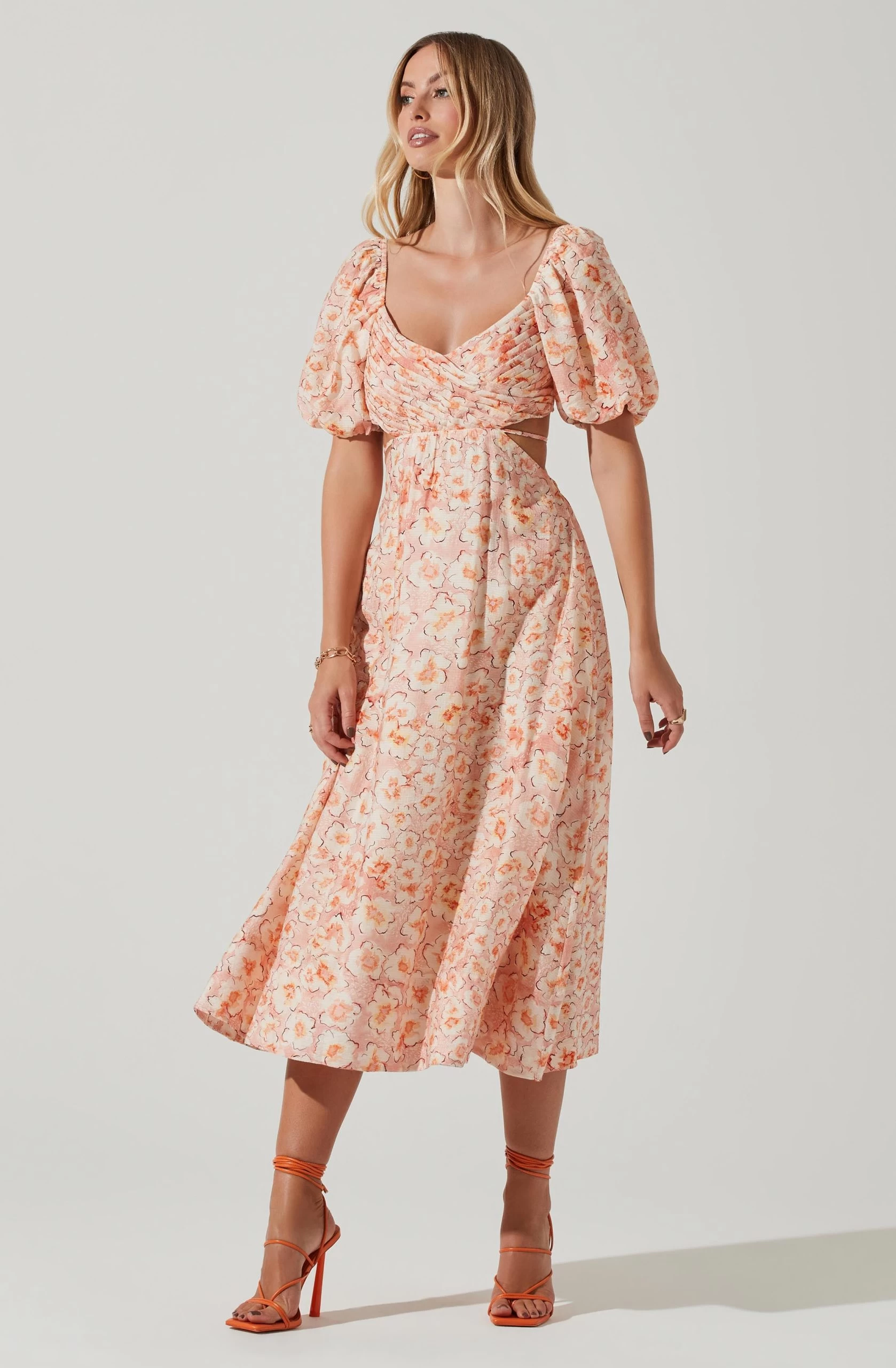 Talina Floral Cutout Midi Dress - Image 2