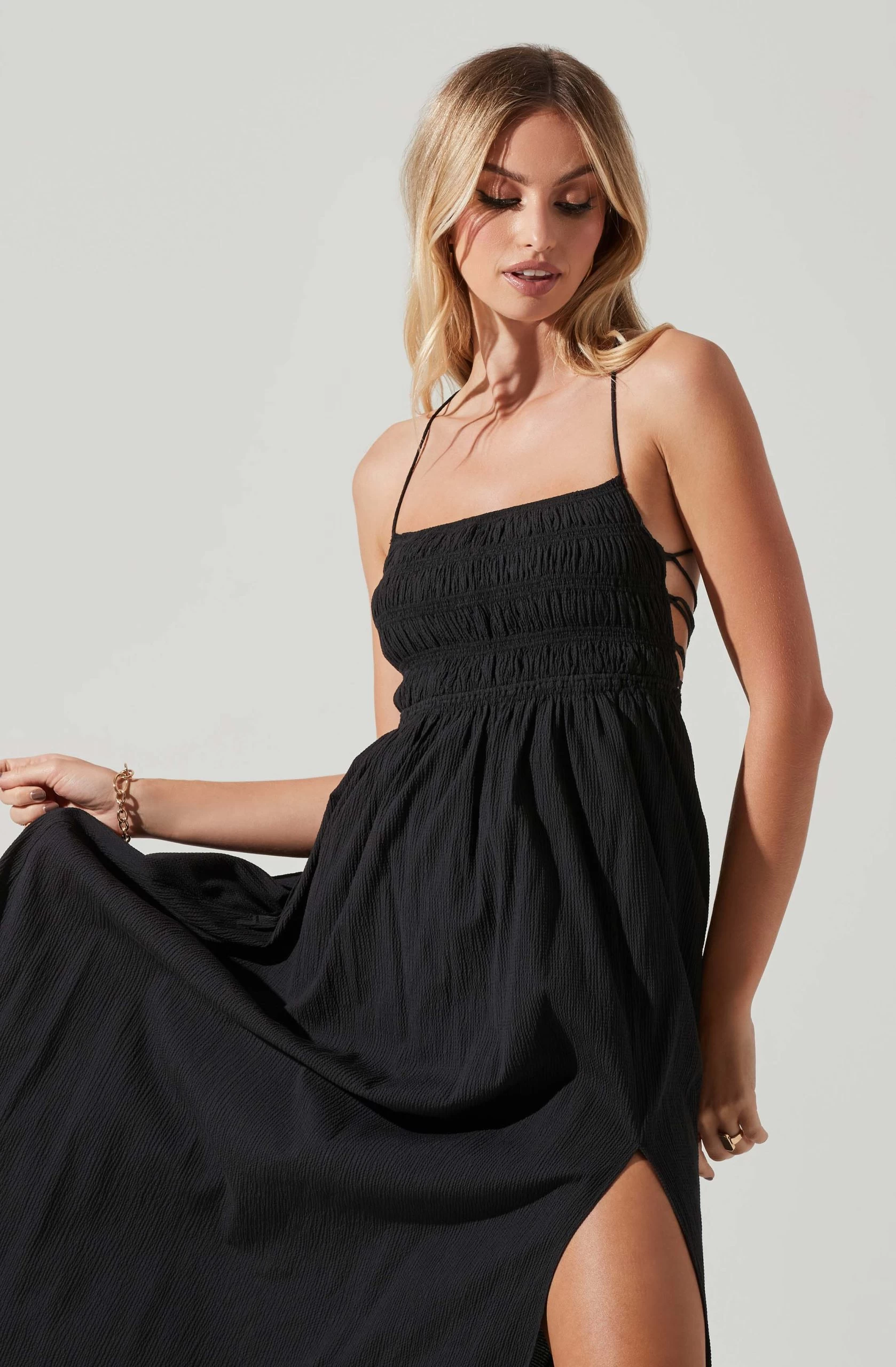 Stasia Smocked Midi Dress - Image 3