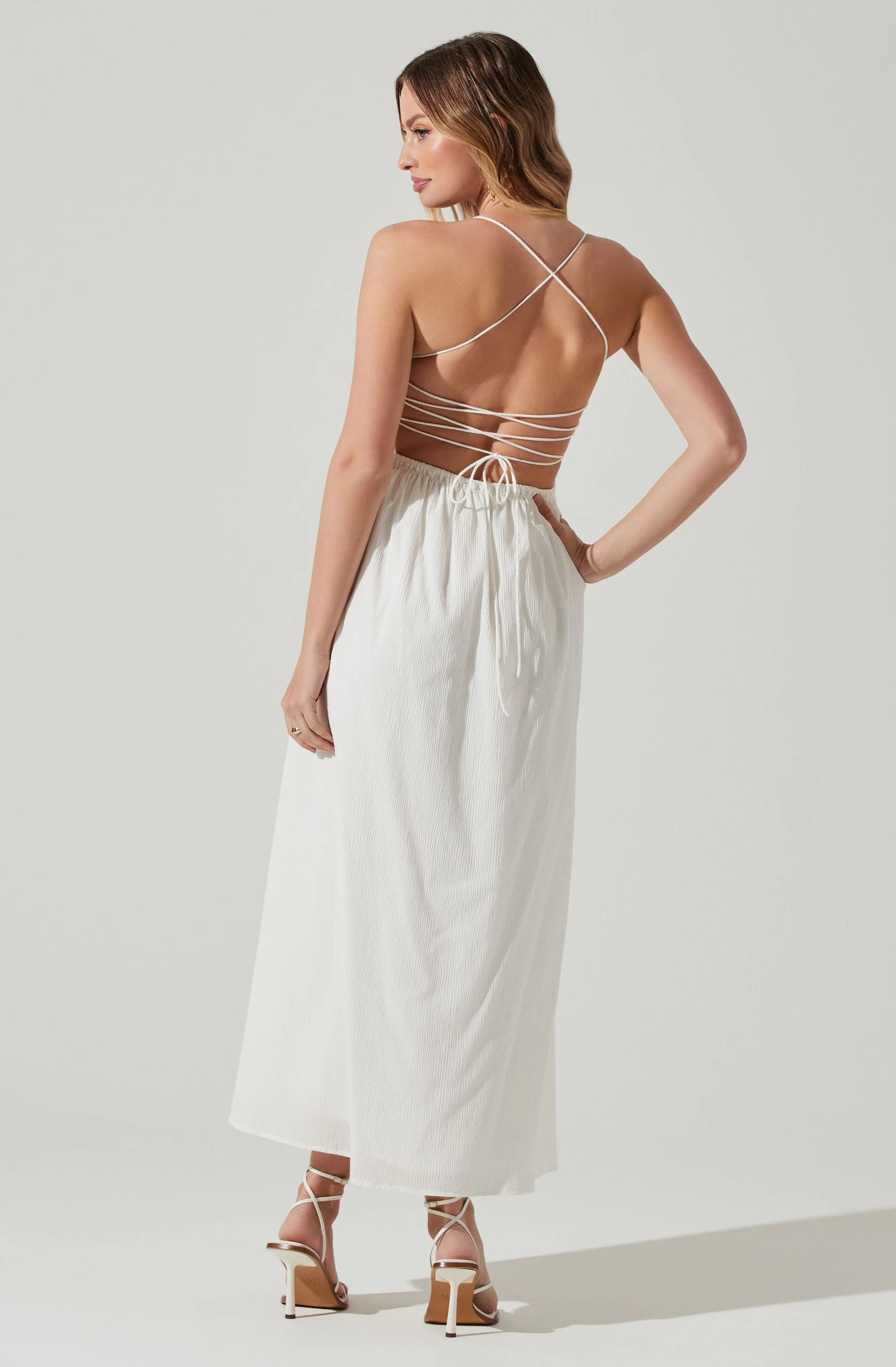 Stasia Smocked Midi Dress - Image 11