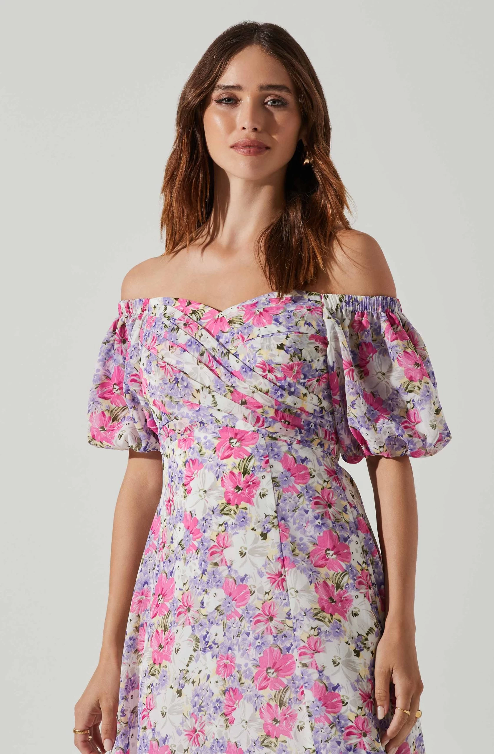 Valora Off Shoulder Floral Maxi Dress - Image 2