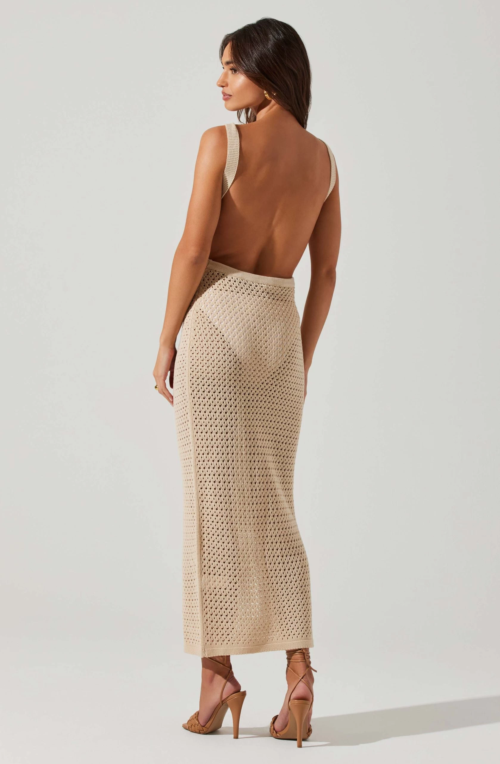 Aitana Knit Open Back Midi Dress - Image 4