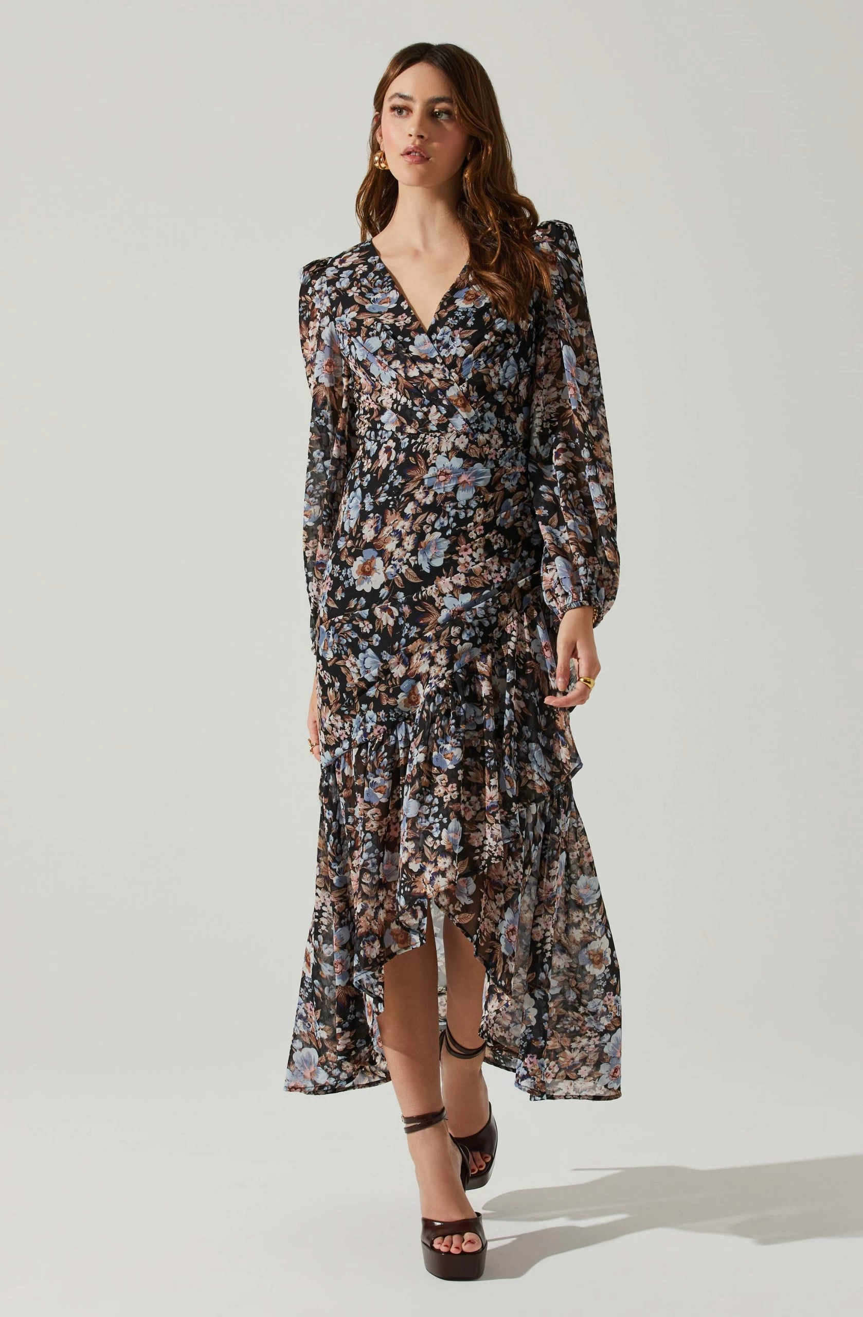 Nalani Wrap Front Hi-Lo Dress - Image 3