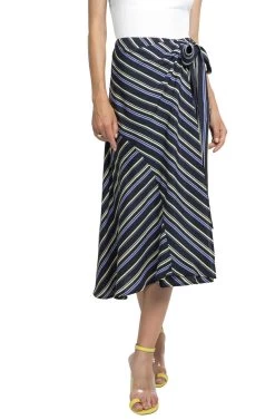 Teagan Striped Midi Skirt