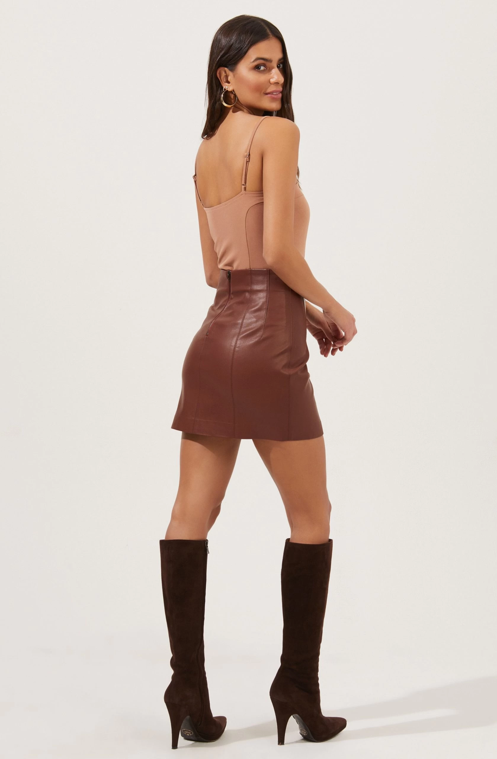 Meika Faux Leather Mini Skirt - Image 13