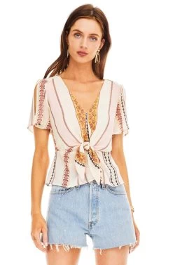 Candice Floral Stripe Top