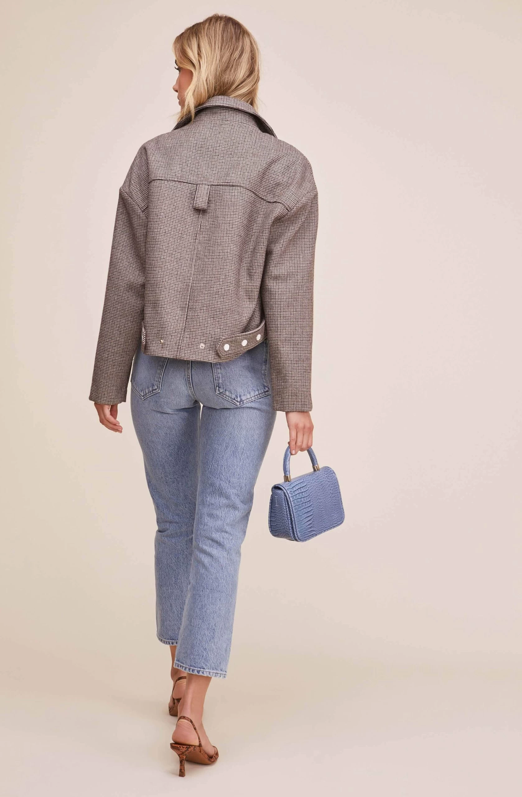 Boxy Woven Moto Jacket - Image 4