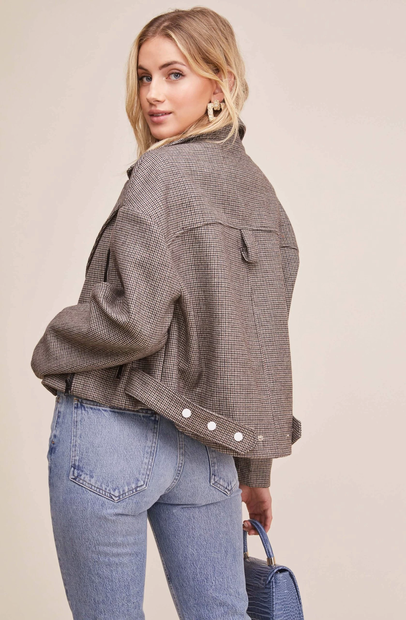 Boxy Woven Moto Jacket - Image 5