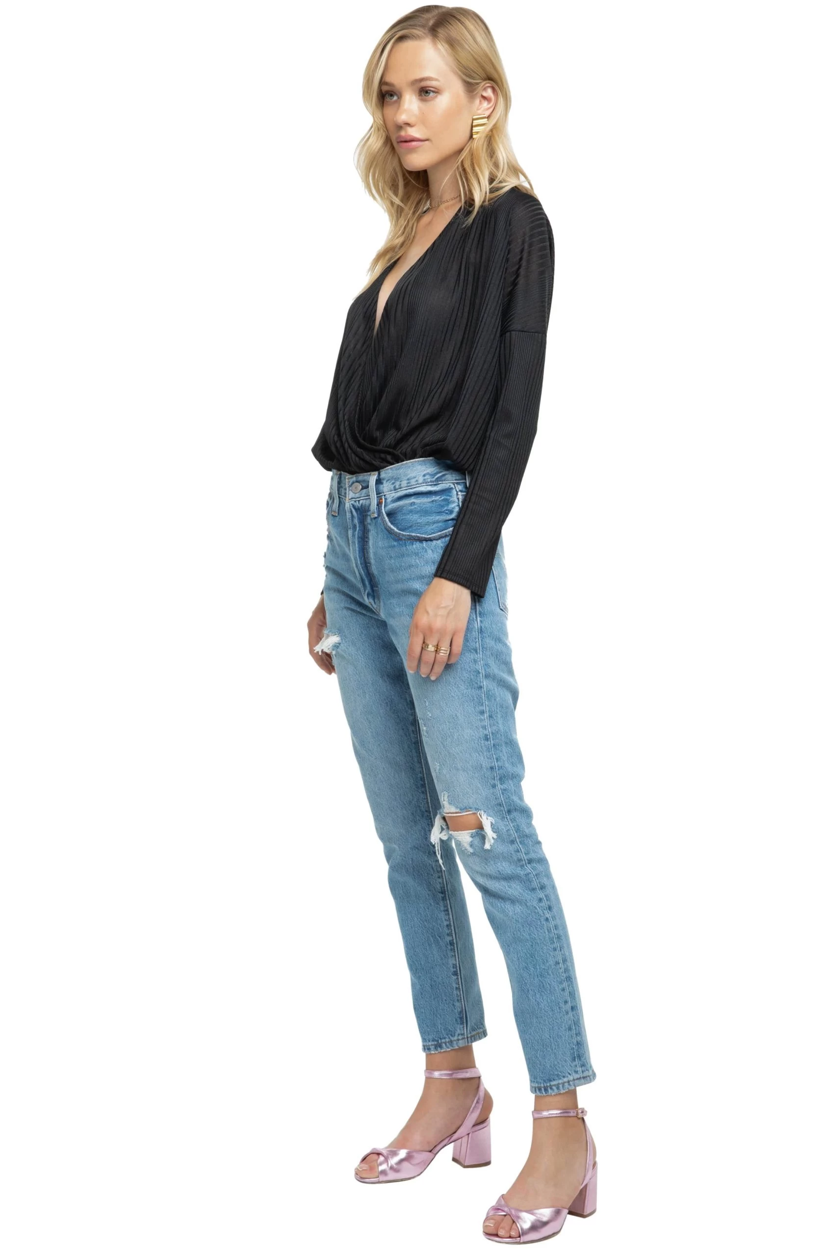 Textured Stripe Bodysuit - Image 3