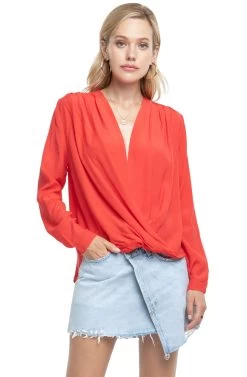 Long Sleeve Surplice Top