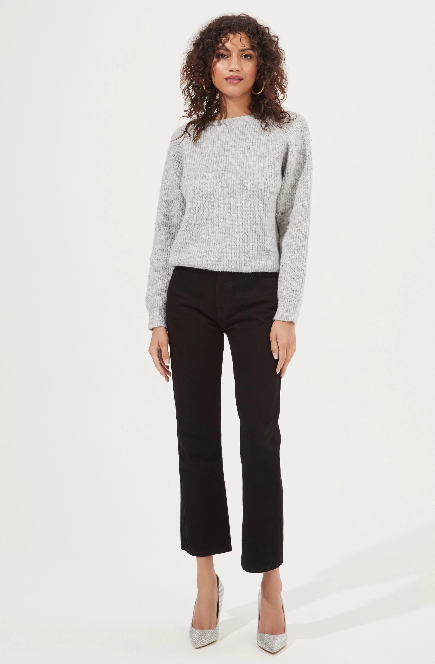 Serena Open Back Rhinestone Embellished Sweater - Image 10