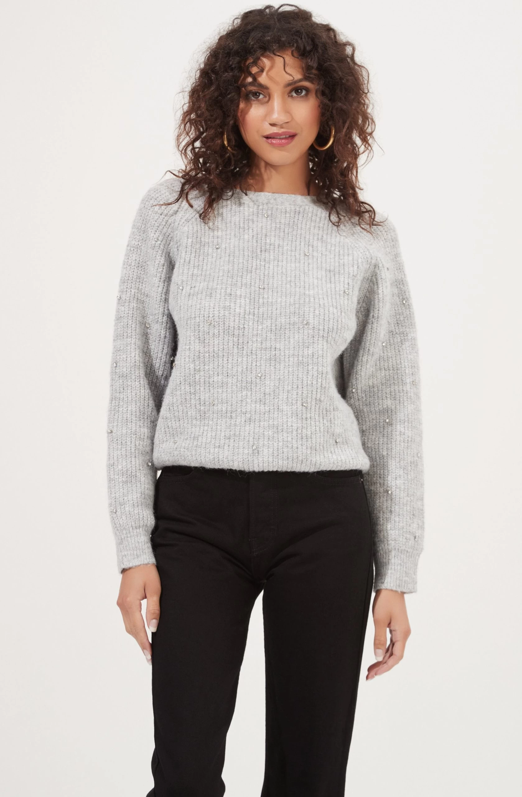 Serena Open Back Rhinestone Embellished Sweater - Image 8