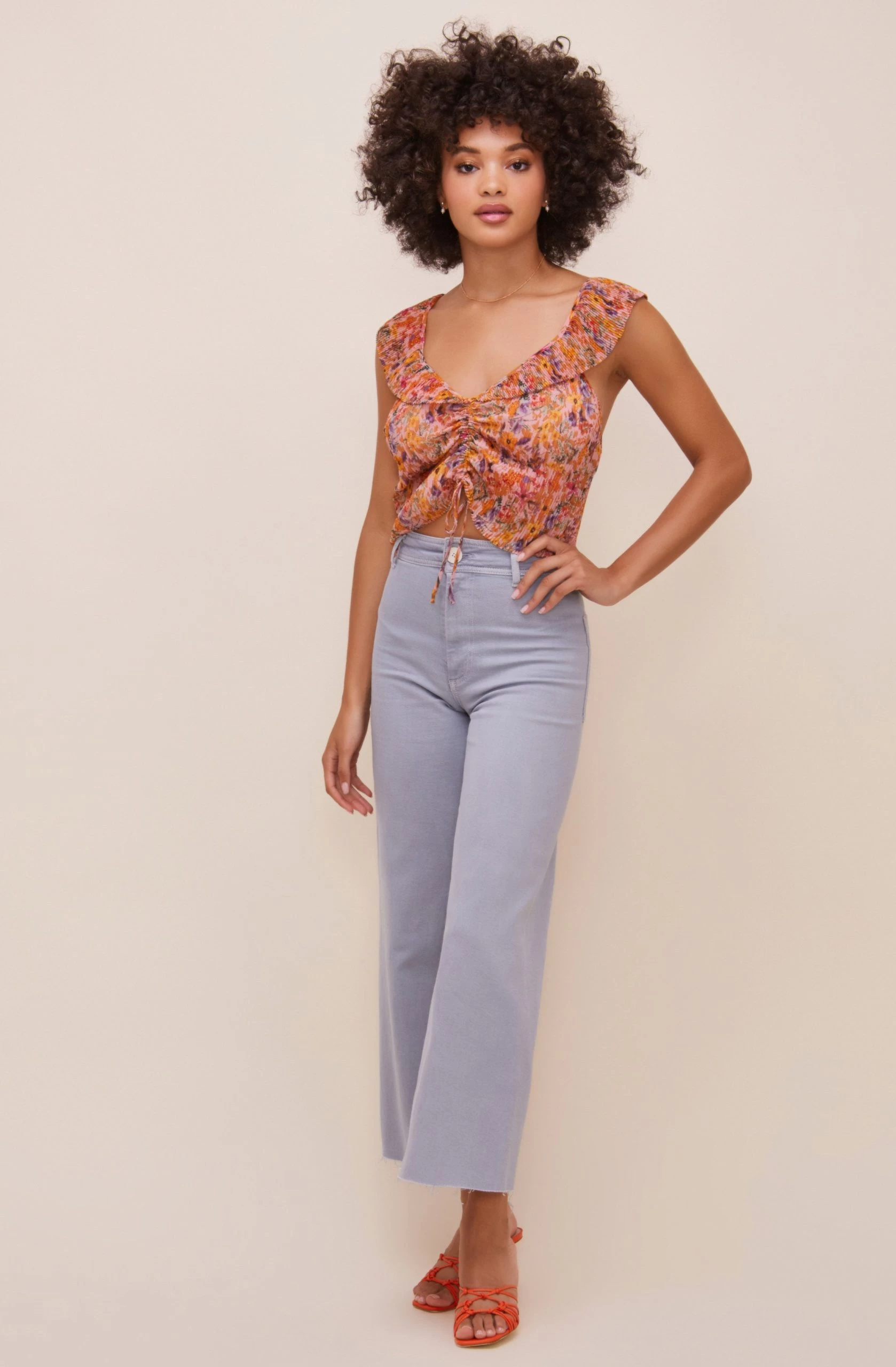 Rue Cinched Tie Front Top - Image 3