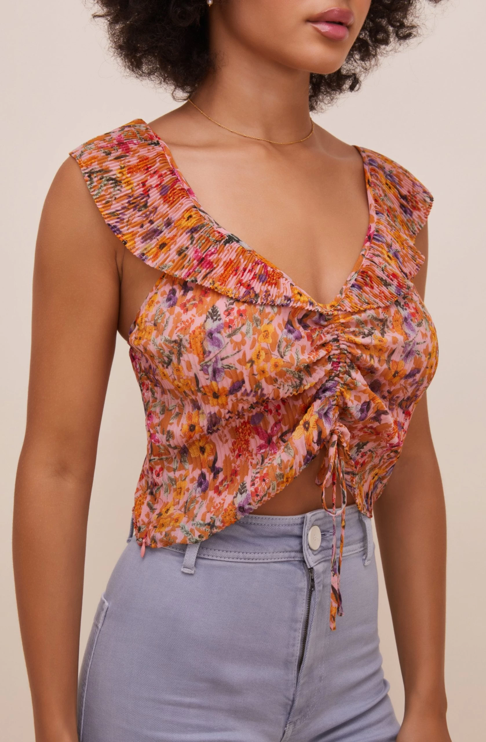 Rue Cinched Tie Front Top - Image 6