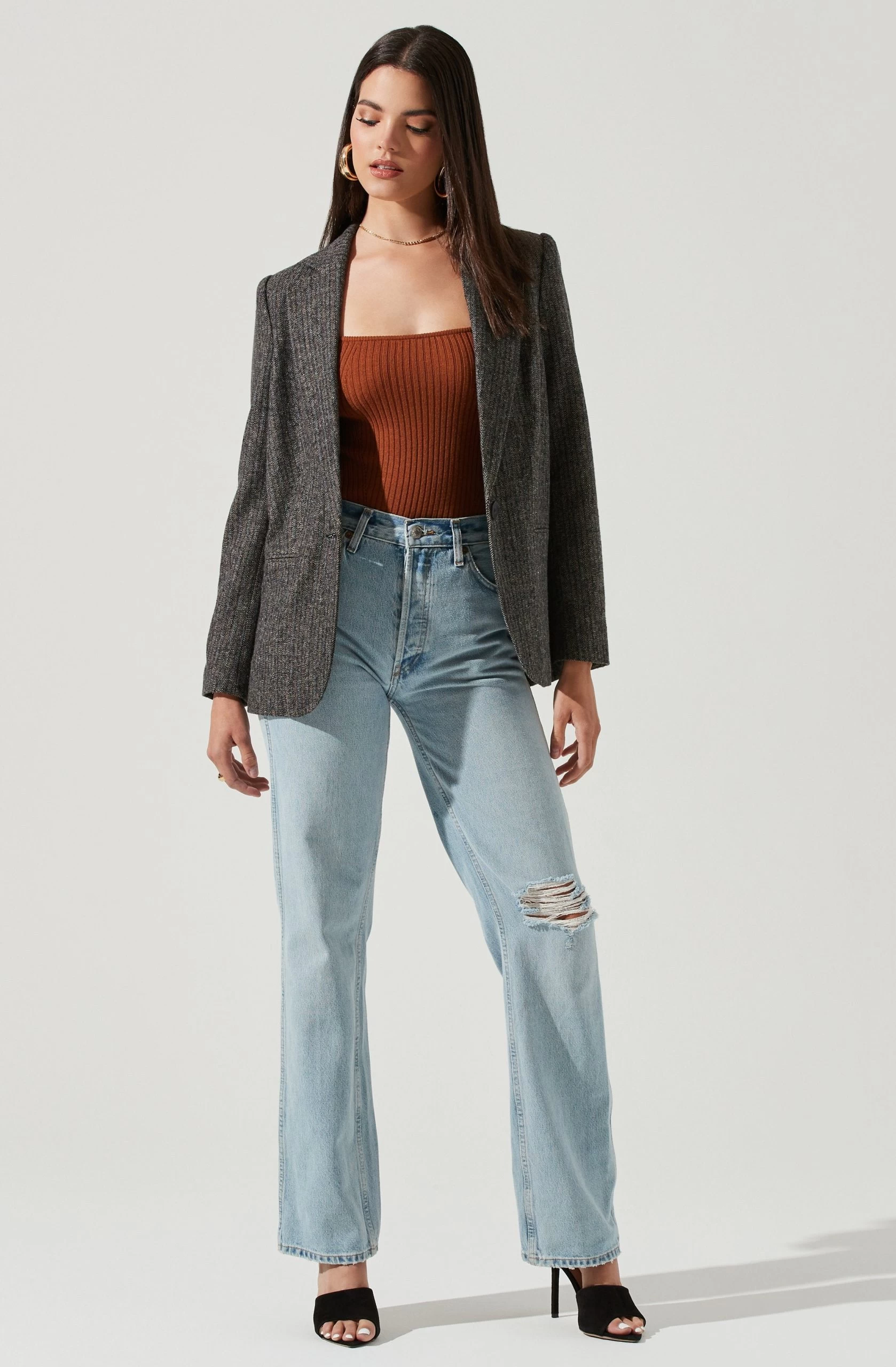 Harlow Herringbone Blazer - Image 3