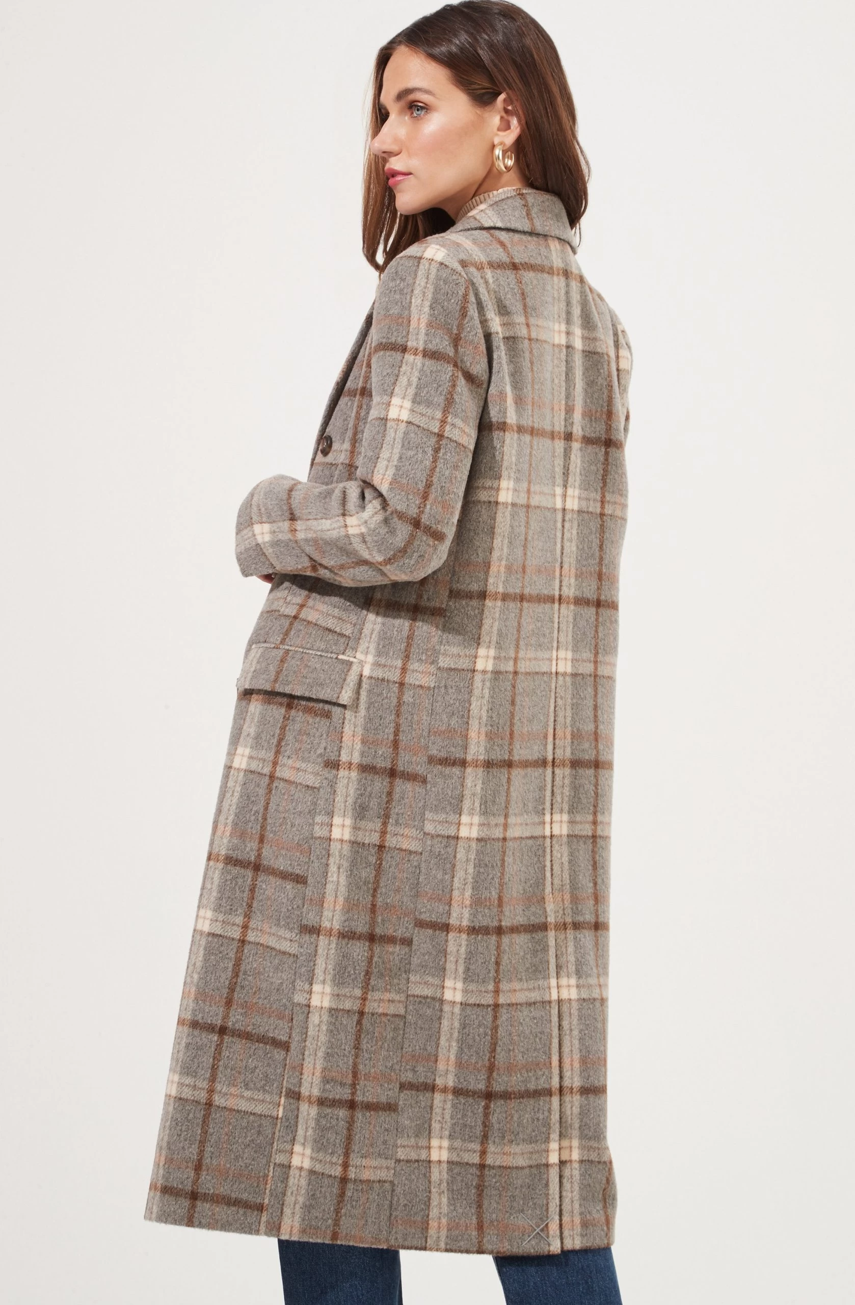 Raquel Plaid Double Breasted Coat - Image 2