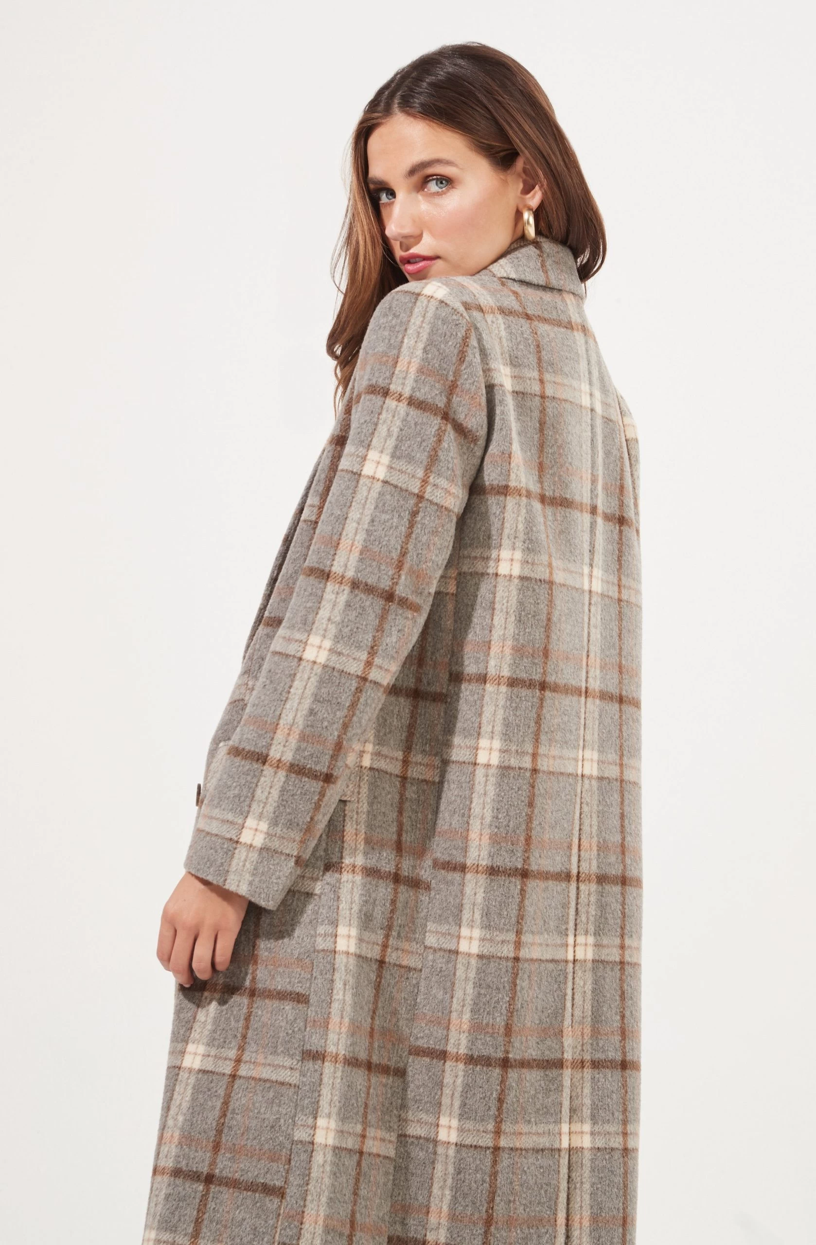 Raquel Plaid Double Breasted Coat - Image 4
