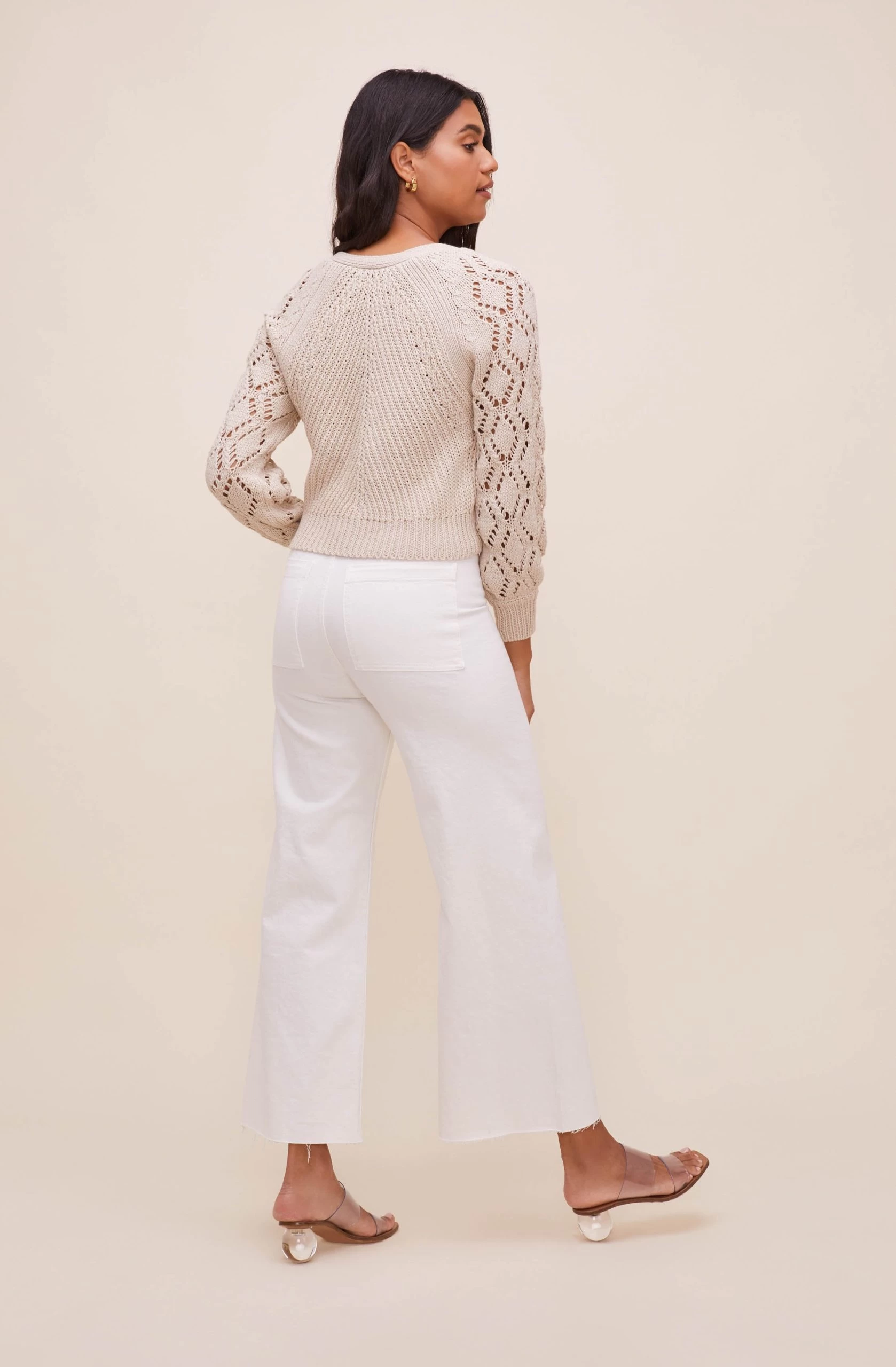 Angelica Pointelle Knit Cardigan - Image 3