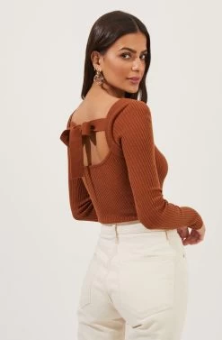 Celine Square Neck Tie Back Bodysuit