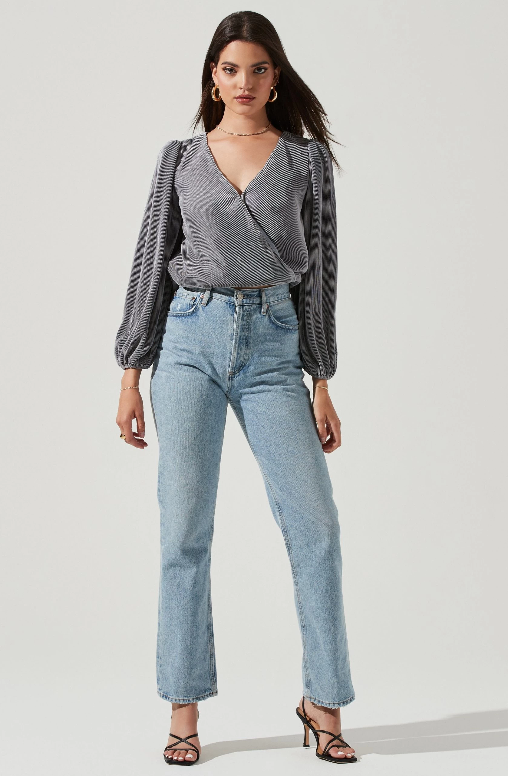 Valdez Pleated Wrap Top - Image 3