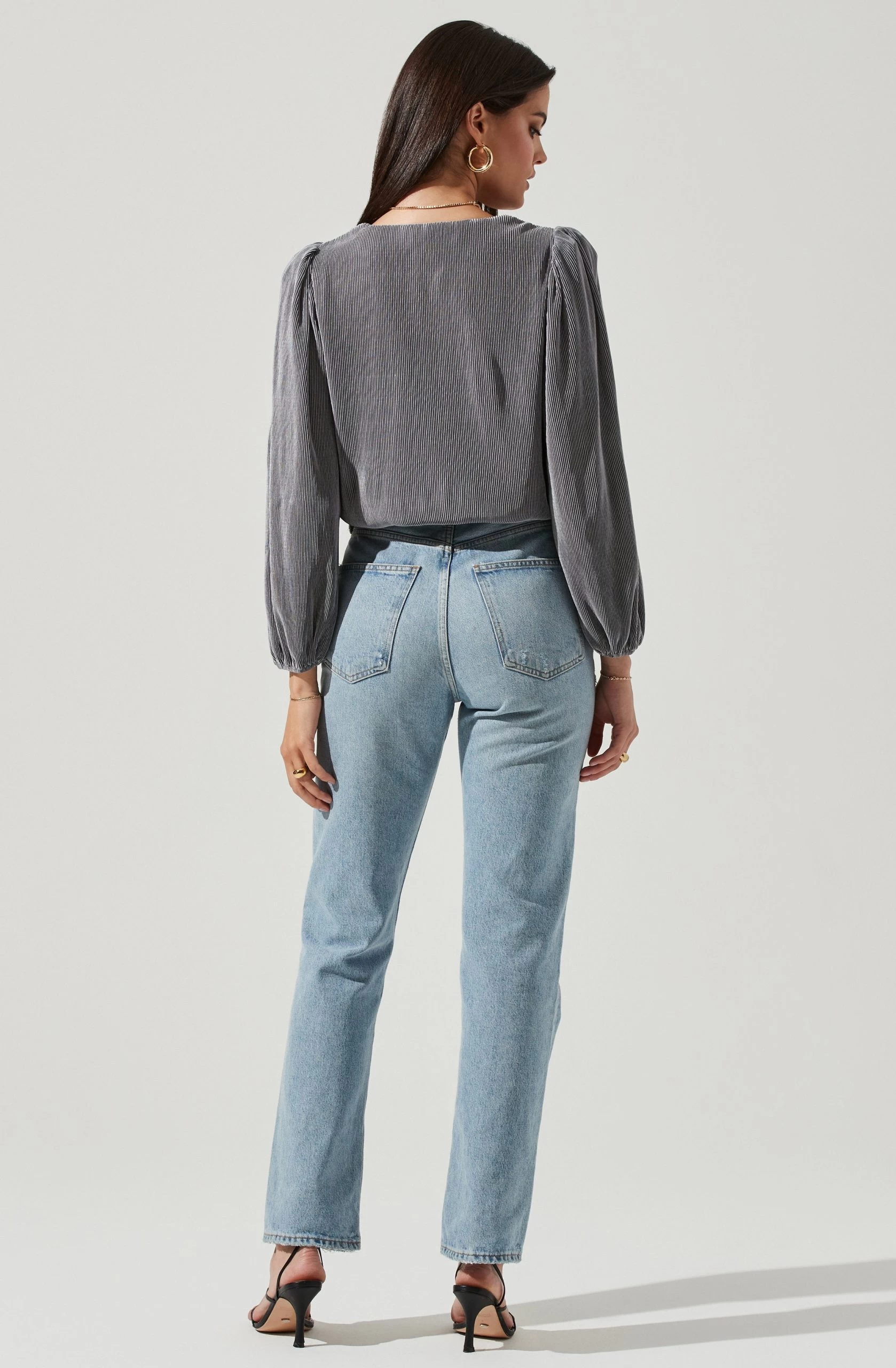 Valdez Pleated Wrap Top - Image 2