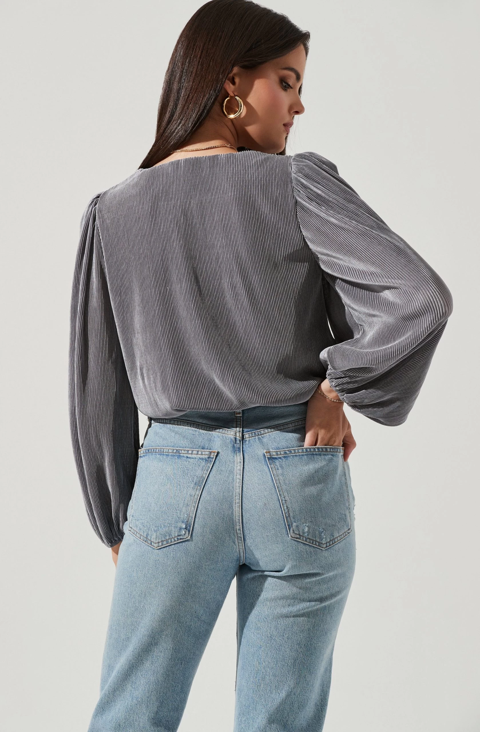 Valdez Pleated Wrap Top - Image 4