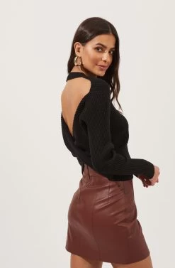 Prescott Ribbed Knit Backless Sweater