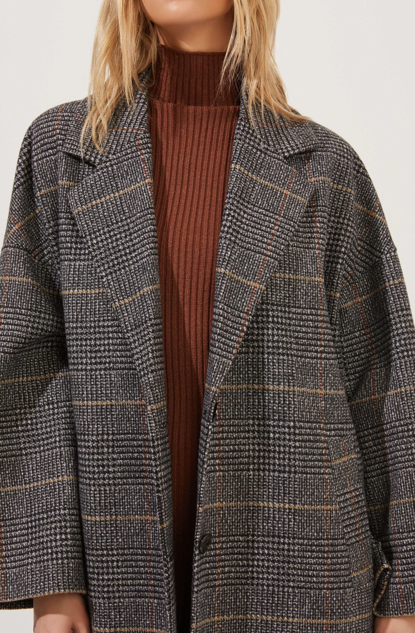 Evanston Plaid Oversized Coat - Image 3