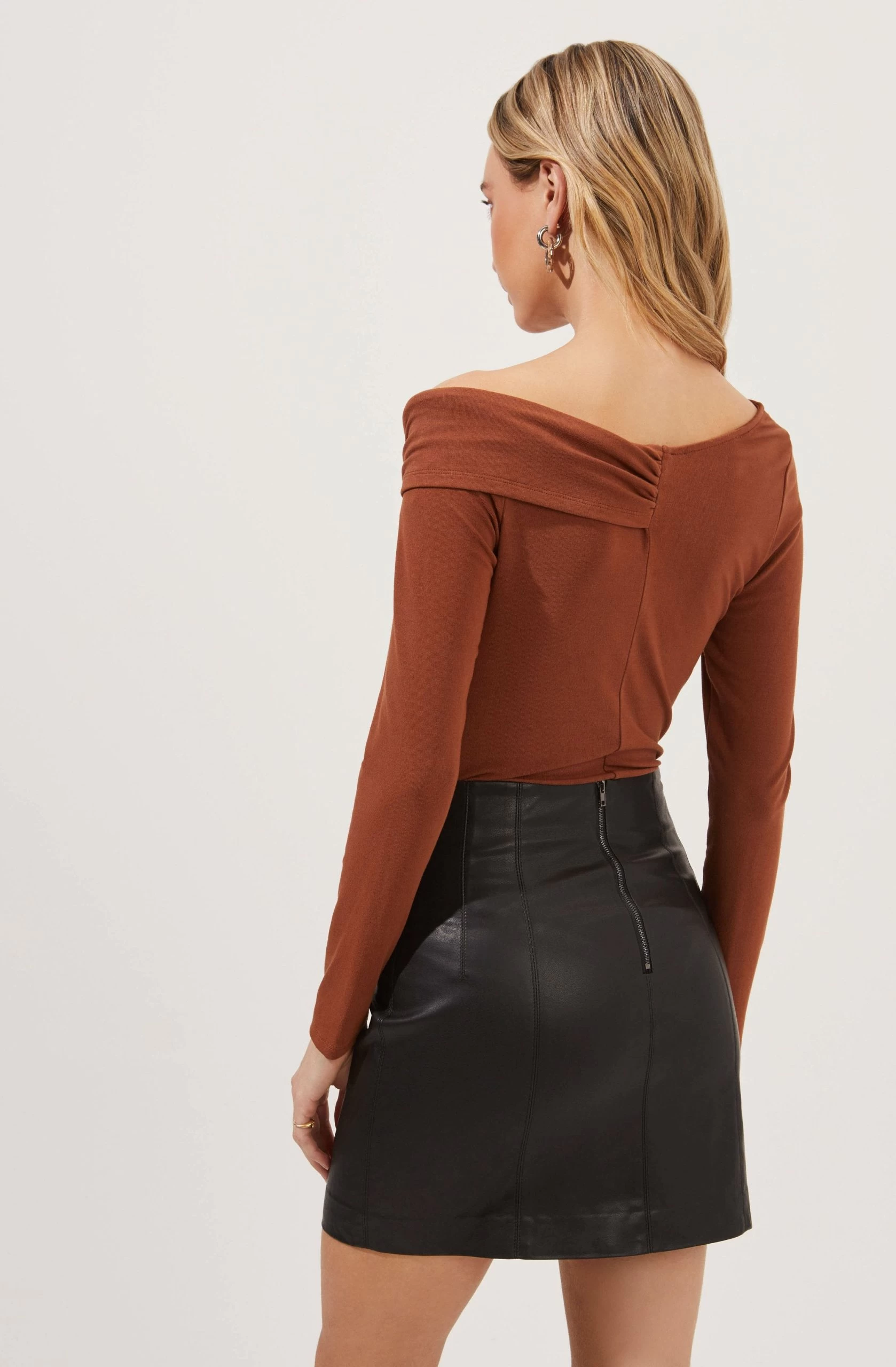 Meika Faux Leather Mini Skirt - Image 4