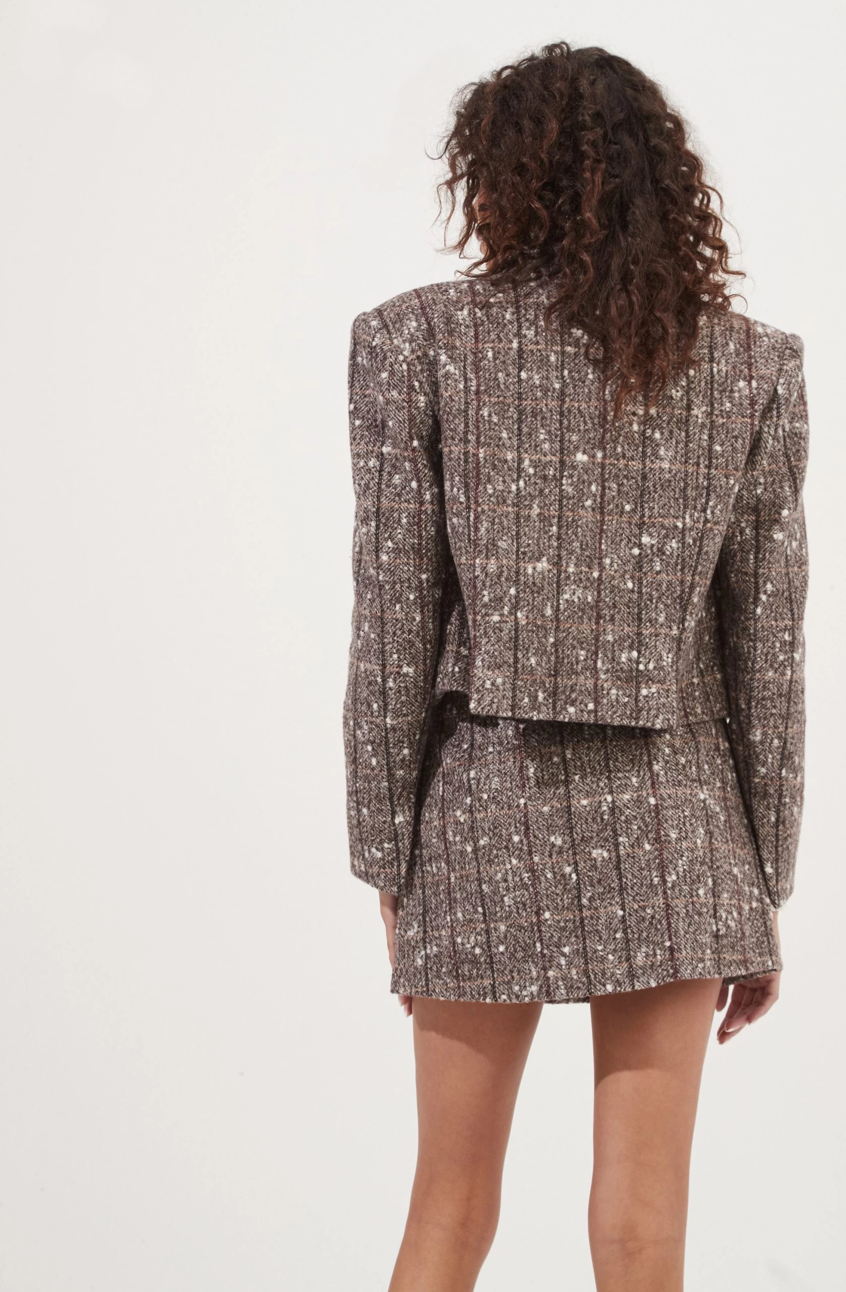 Christa Cropped Plaid Jacket - Image 6