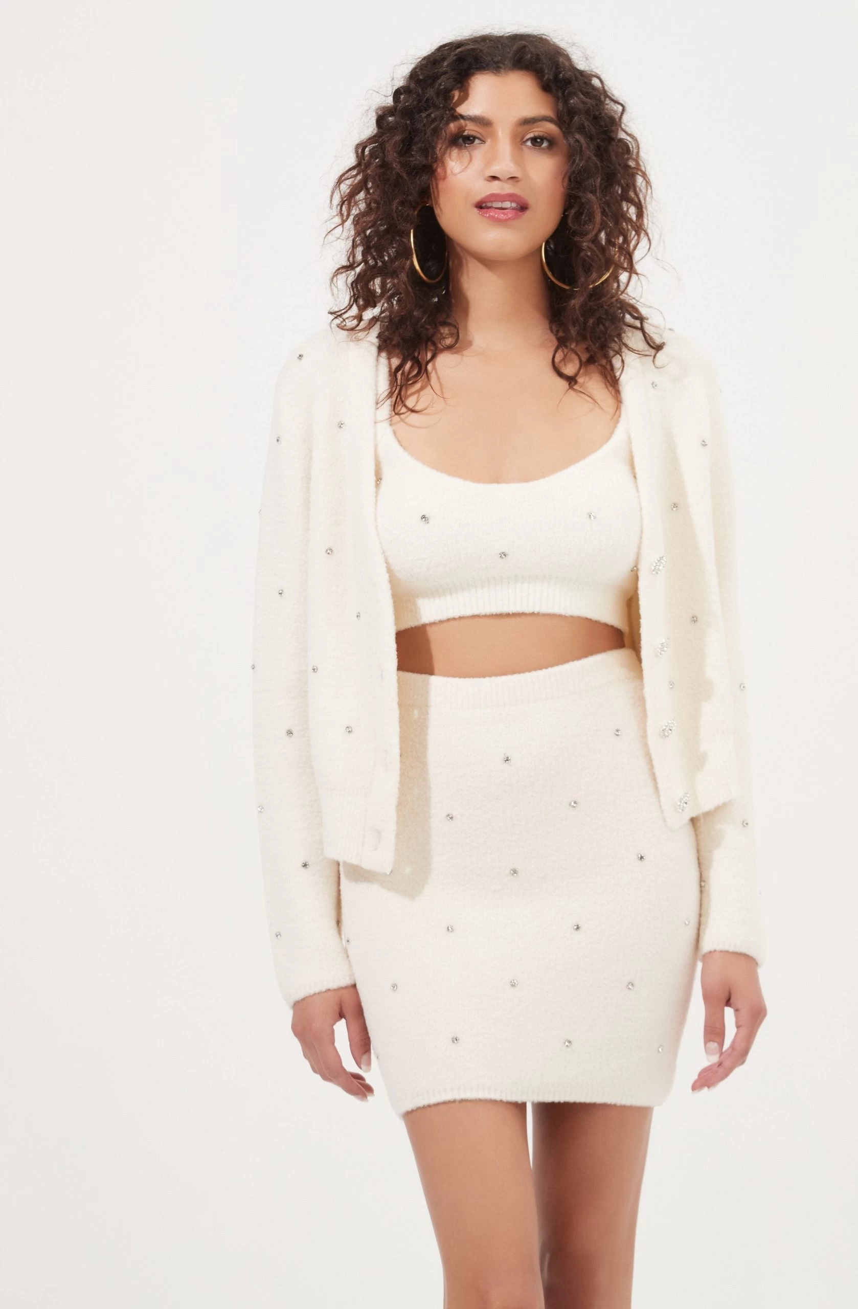 Tea Party Rhinestone Embellished Knit Top - Image 2