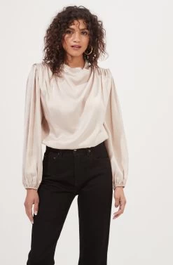 Meilani Satin Cowl Neck Top