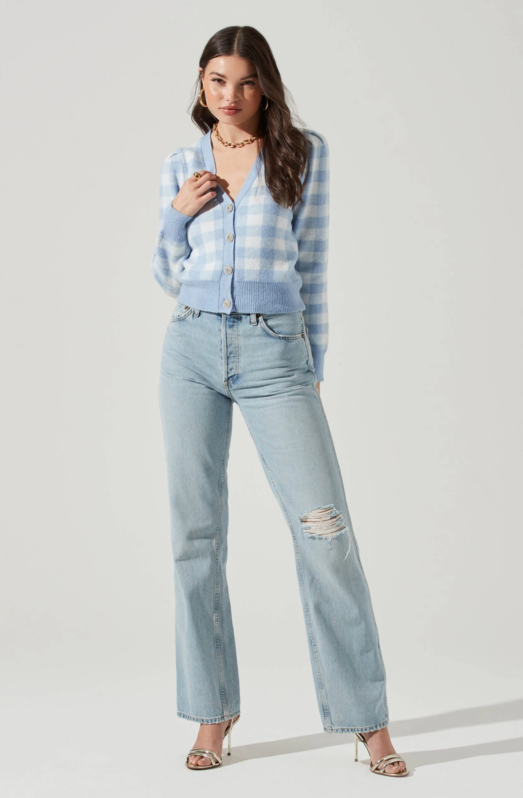 Picnic Plaid Cardigan - Image 3